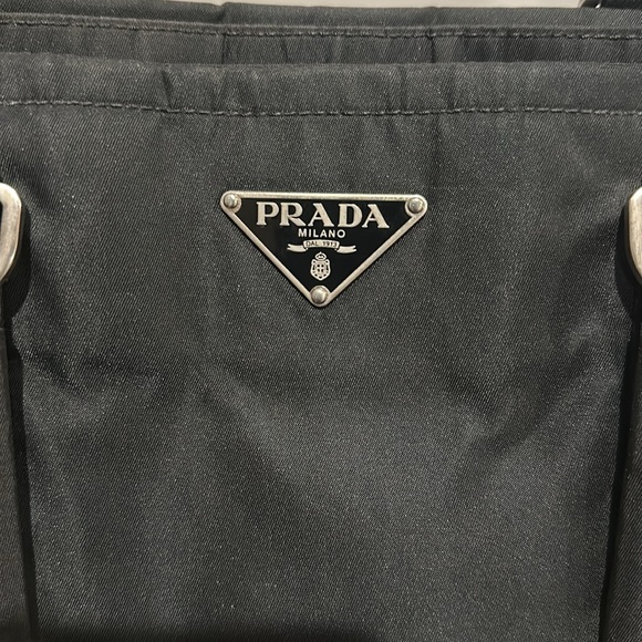 PRADA Black Tessuto Nylon with Silver Hardware Shoulder Bag - Picture 4 of 15